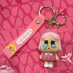 Pink Crybaby Keychain Accessory